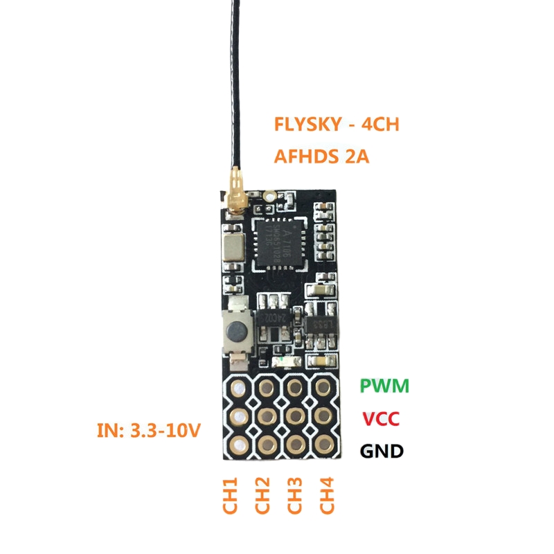 Flysky FS2A Mini Receiver 4CH  - огляд і ціна Drone Racing Receiver