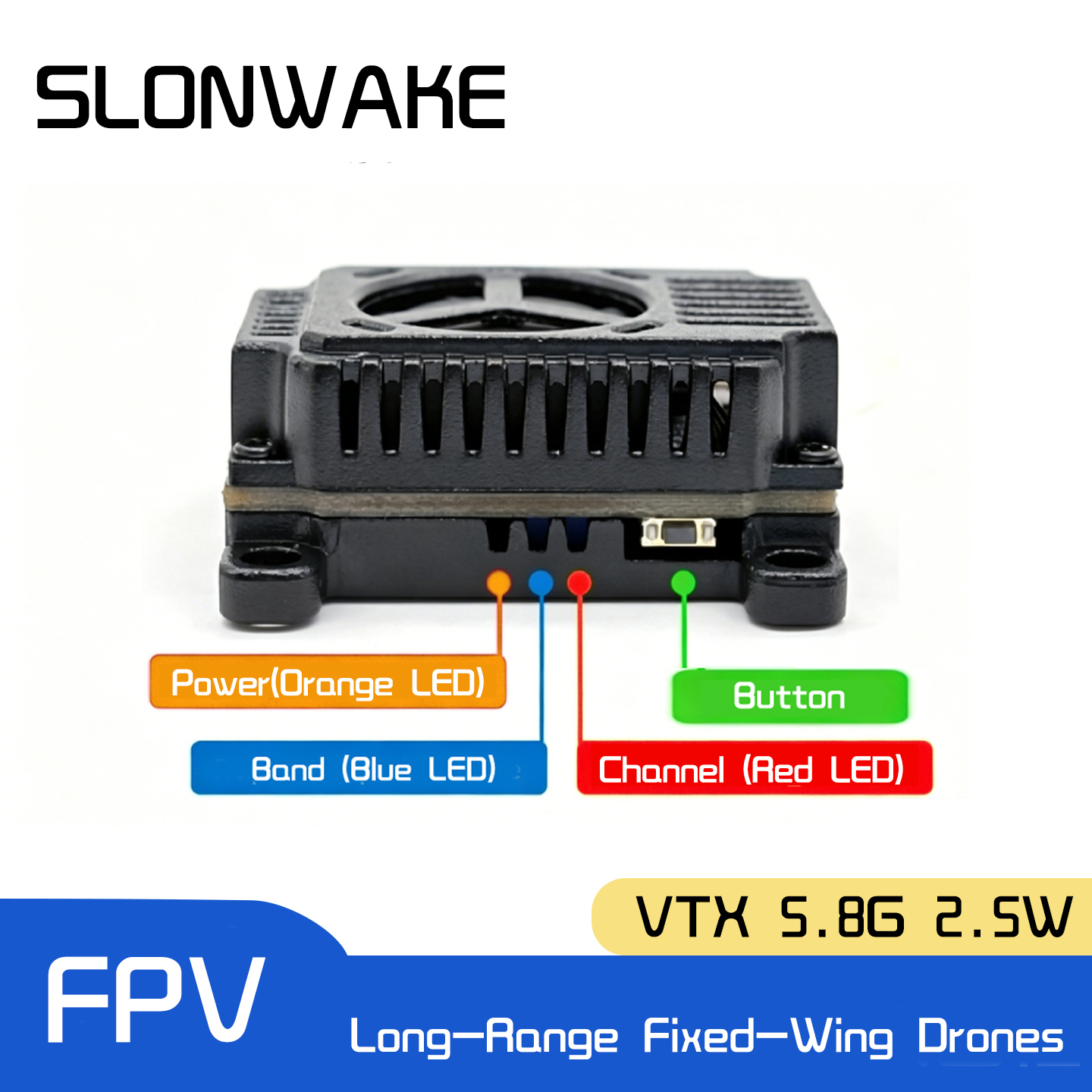 SLONWAKE 5.8G 48CH FPV Transmi - огляд і ціна Drone Racing Frame