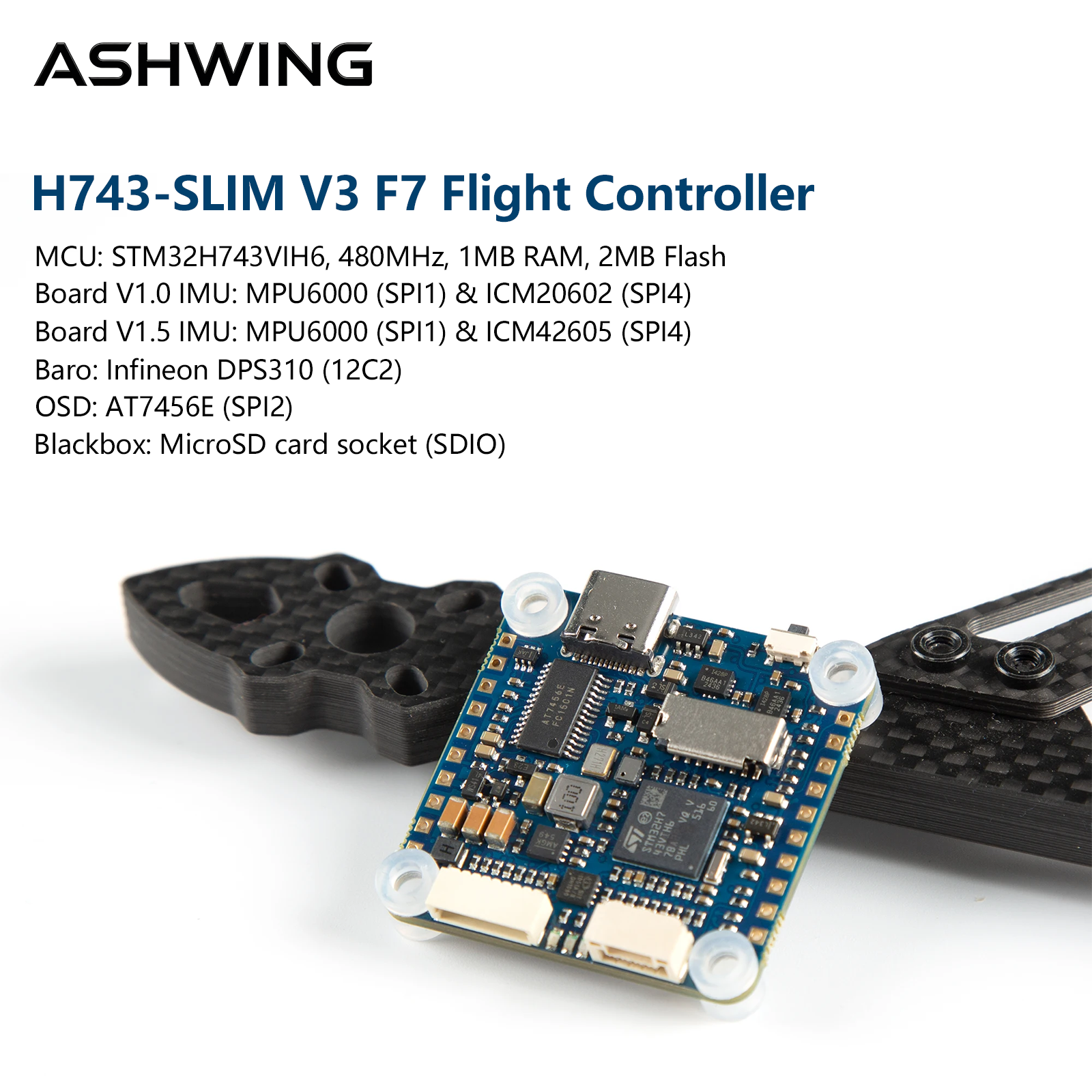 H743-SLIM V3 Flight Controller - огляд і ціна Drone Racing Flight Controller