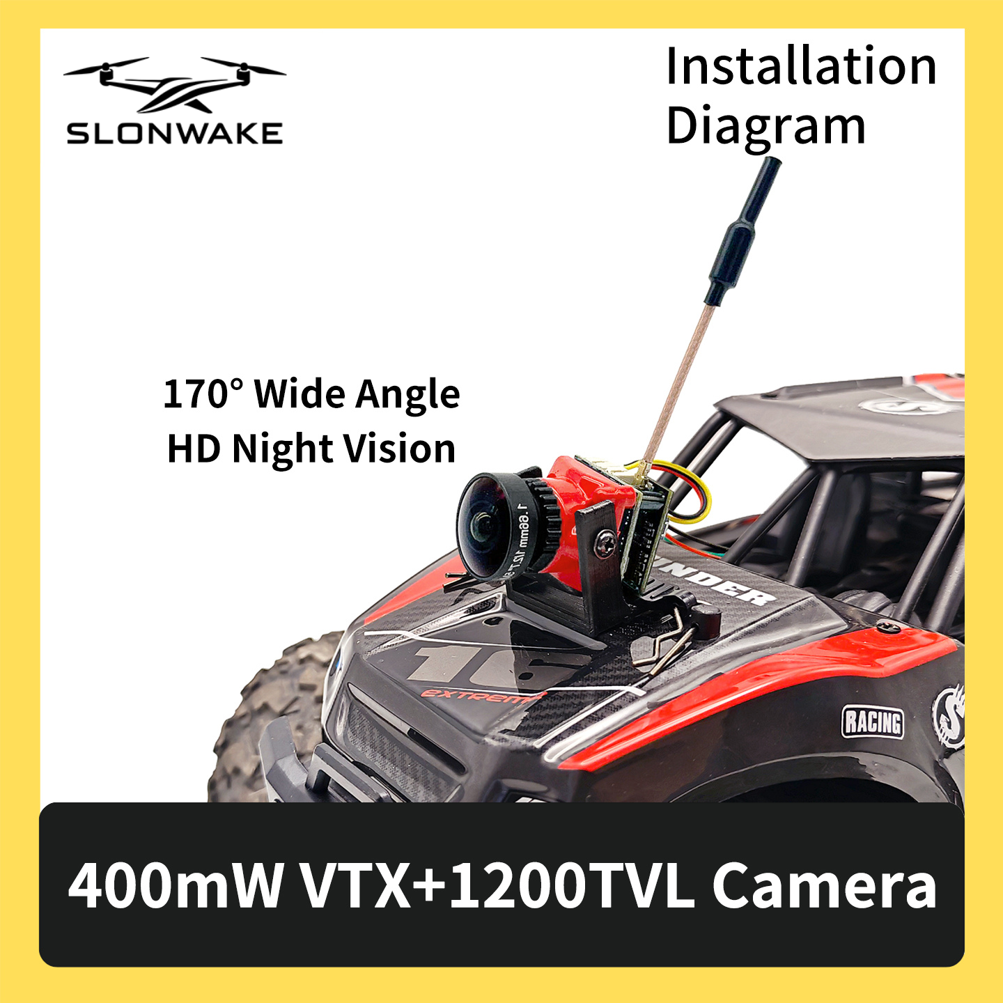 SLONWAKE 5.8G 48CH FPV 400mw V - огляд і ціна Drone Racing Receiver