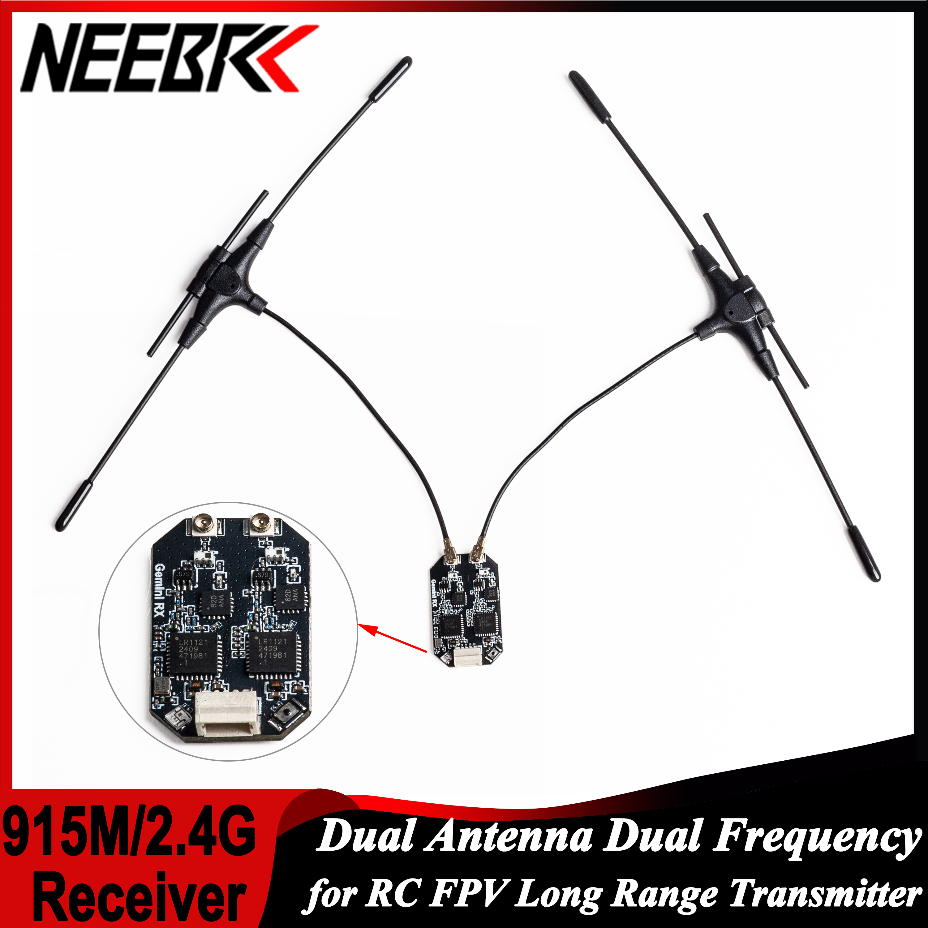 ELRS 915MHz/2.4GHz Gemini Dual - огляд і ціна Drone Racing Receiver