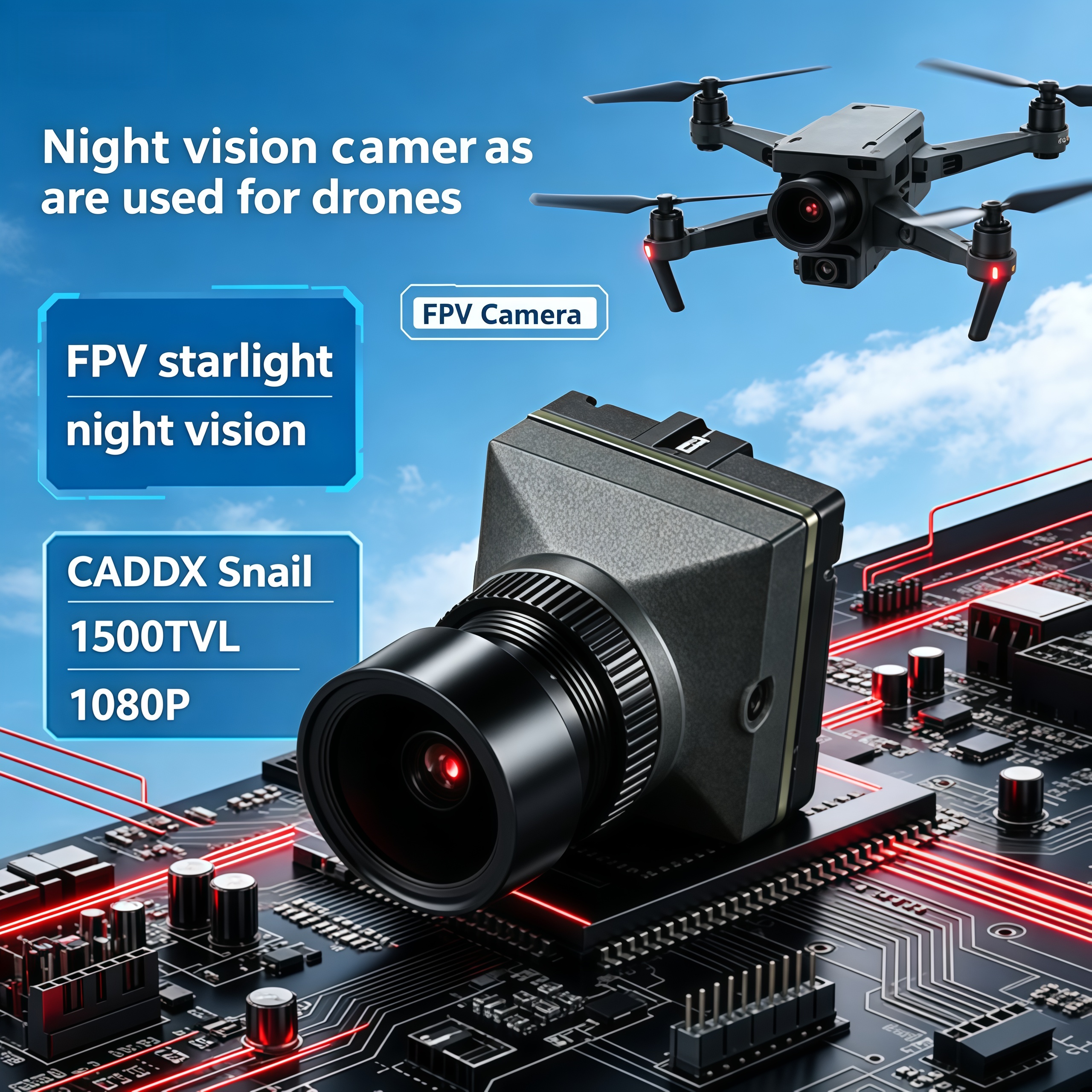 1500TVL HD CADDX Snail FPV Cam - огляд і ціна Drone Racing Camera